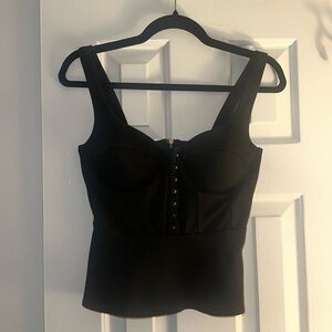Bebe Black Cropped Top